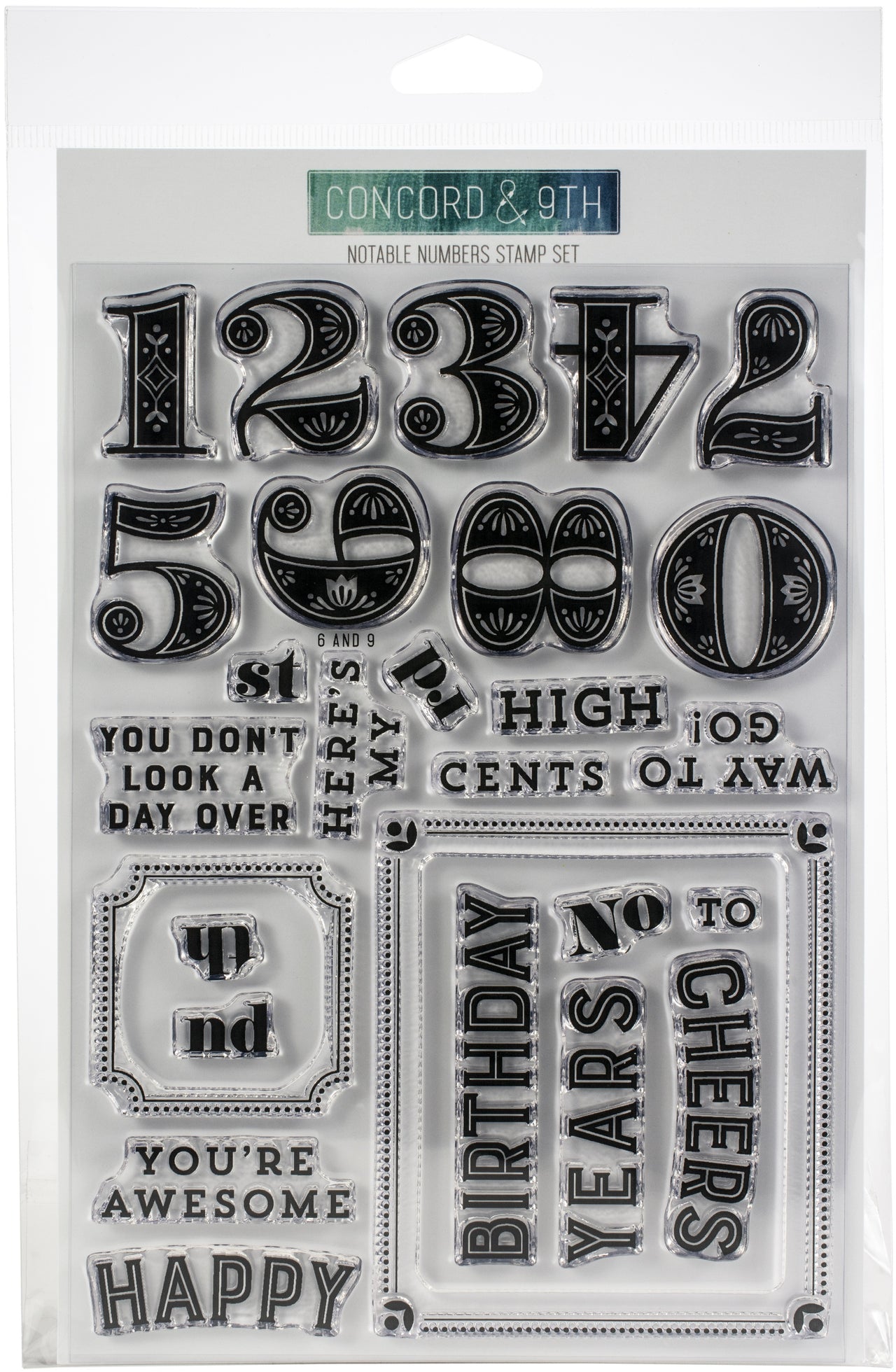 Concord & 9th Clear Stamps 6"X8" - Notable Numbers