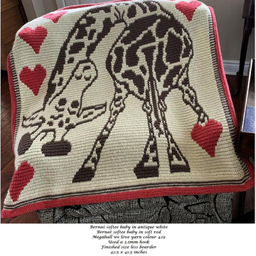 Giraffe LovePrints Blanket Overlay Mosaic Crochet Pattern