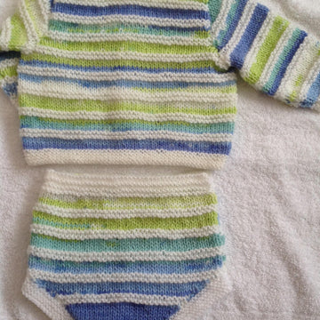 Baby cardigan and shorts set