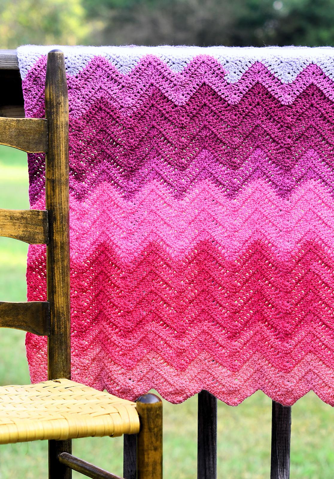 Double Crochet Chevron Baby Blanket