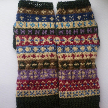 Peerie Fair Isle Wristwarmers