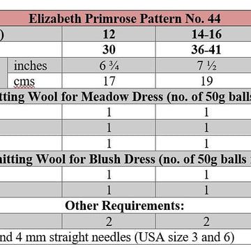 Meadow and Blush Dolls Sundress Knitting Pattern P44 – DK Yarn – Elizabeth Primrose Patterns