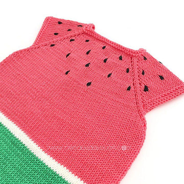 5 sizes - Knitted Watermelon Romper