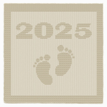 Born in 2025 blanket Knitting Pattern Knit-Purl only