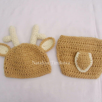 Deer Baby Hat and Diaper Cover