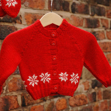 Little Snowflake (Cardigan, Hat, and Mitts)