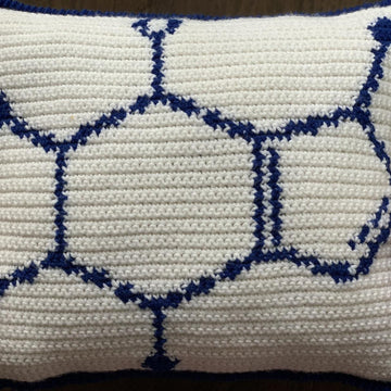 Caffeine Molecule Throw Pillow