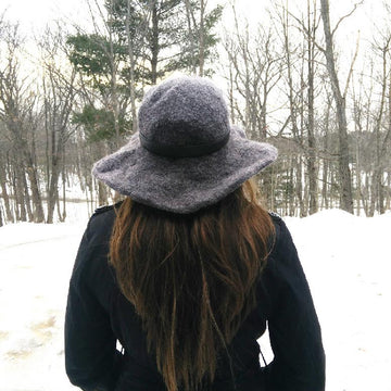 Felted Snow Hat