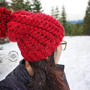 Knit Fishtail Slouch Beanie