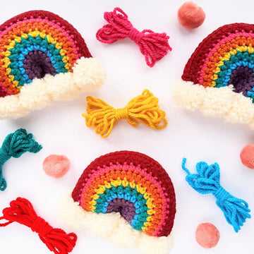 Brighten Your Day Crochet Rainbow Stuffie