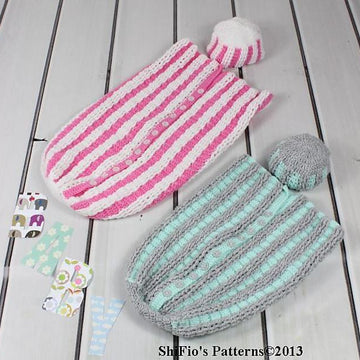 231- Pleated Baby Cocoon Crochet Pattern #231