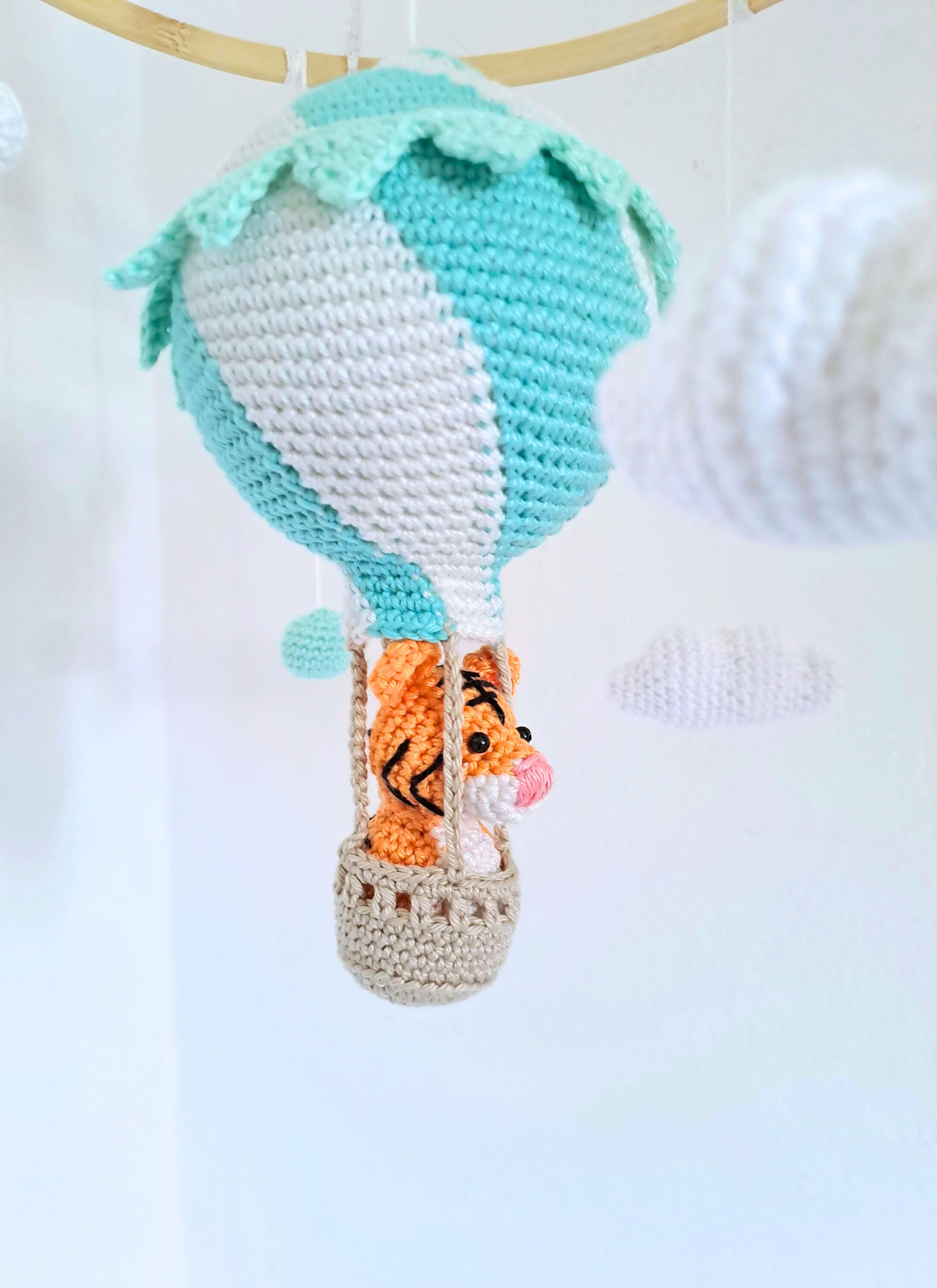 Tiger in a balloon baby mobile