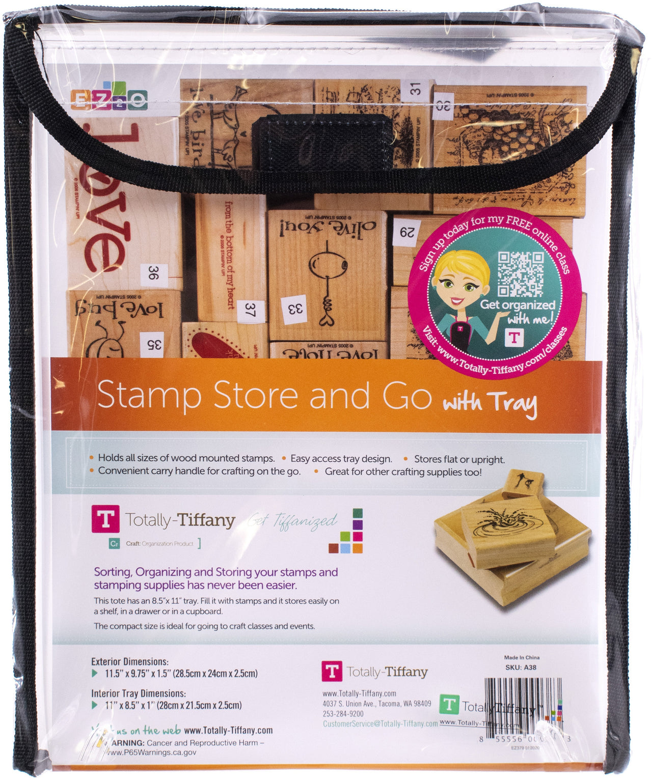Crafter's Companion Single-Sided Stamp Store And Go Bag - 9.5"X11.5"X1"