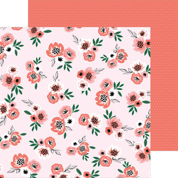 American Crafts Jen Hadfield Hey, Hello Double-Sided Cardstock 12"X12" 25/Pkg - Blushing Blooms