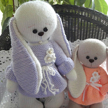 Knitting PATTERN Knitted Bunny