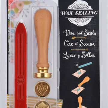 Manuscript Pen Manuscript Long Handle Design Sealing Set W/2 Coins - Emotions