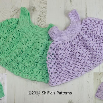 Crochet pattern Dress & Six Pinafores #20
