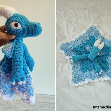 Blizzard The Ice Dragon Baby Lovey Blanket