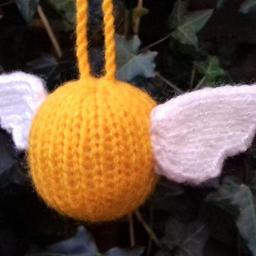 Winged Golden Bauble Decoration