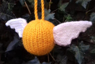 Winged Golden Bauble Decoration