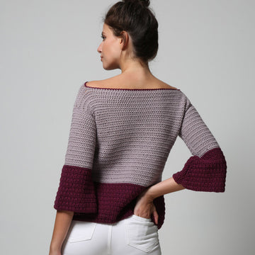 Britt-Marie Flared Top - Top Crochet Pattern For Women in MillaMia Naturally Soft Aran