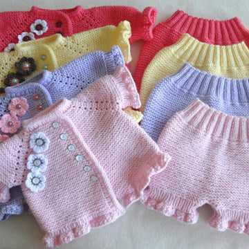 Knitting PATTERN Baby Girl Knitted Diaper Cover Baby Cardigan by Elena Mitchell