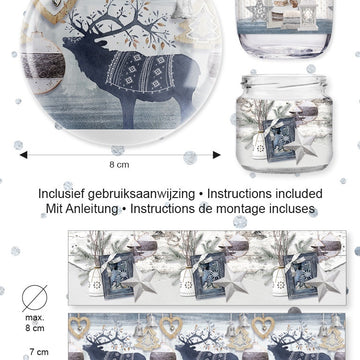 Studio Light Shrink Sleeves 10.25"X2.75" 4/Pkg - Snowy Afternoon, 4 Designs/1 Each