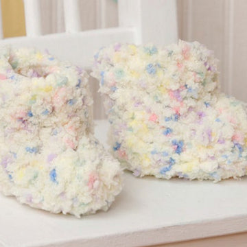 Warm & Fluffy Booties in Red Heart Buttercup - LW3041