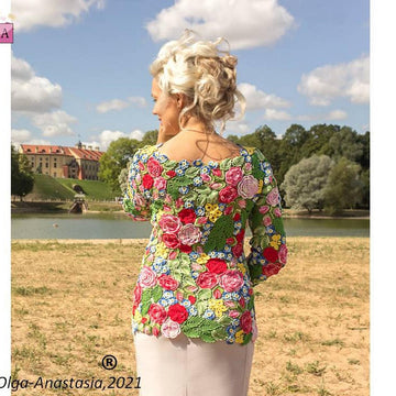 Butterfly lace pullover