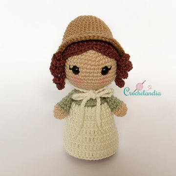 Mr. Darcy and Elizabeth (Pride and Prejudice) amigurumi dolls - crochet patterns by Crochelandia