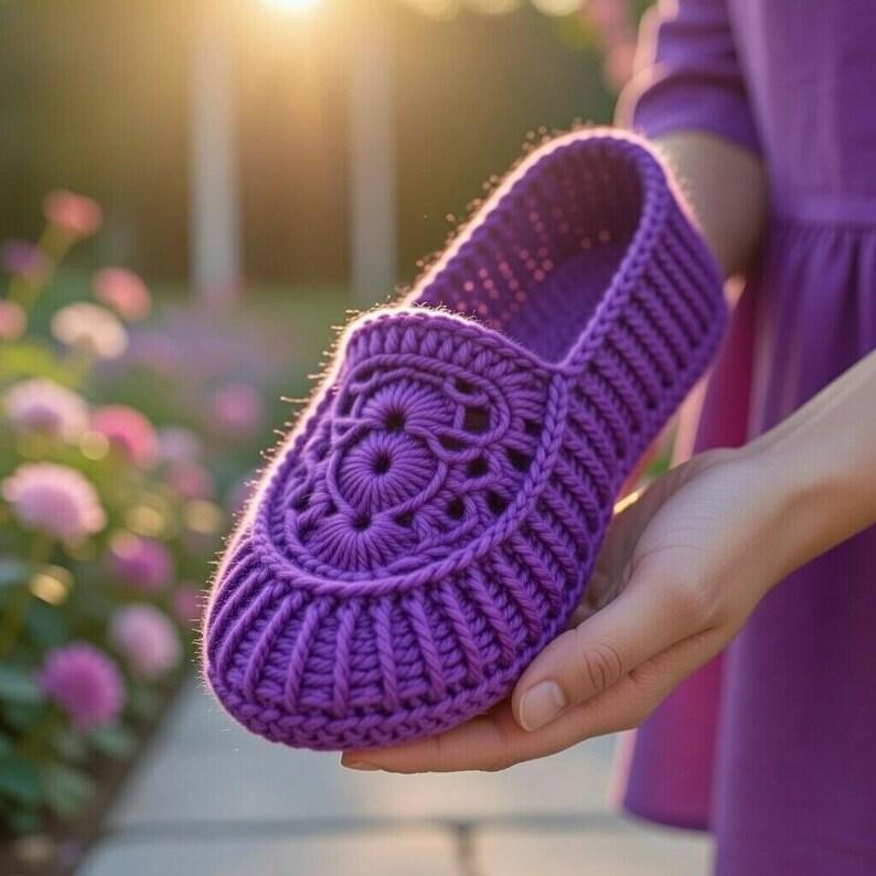 Women’s Crochet Slippers Pattern – Adult House Slippers PDF + Video Tutorial