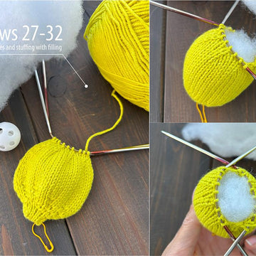 Knitted lemon rattle