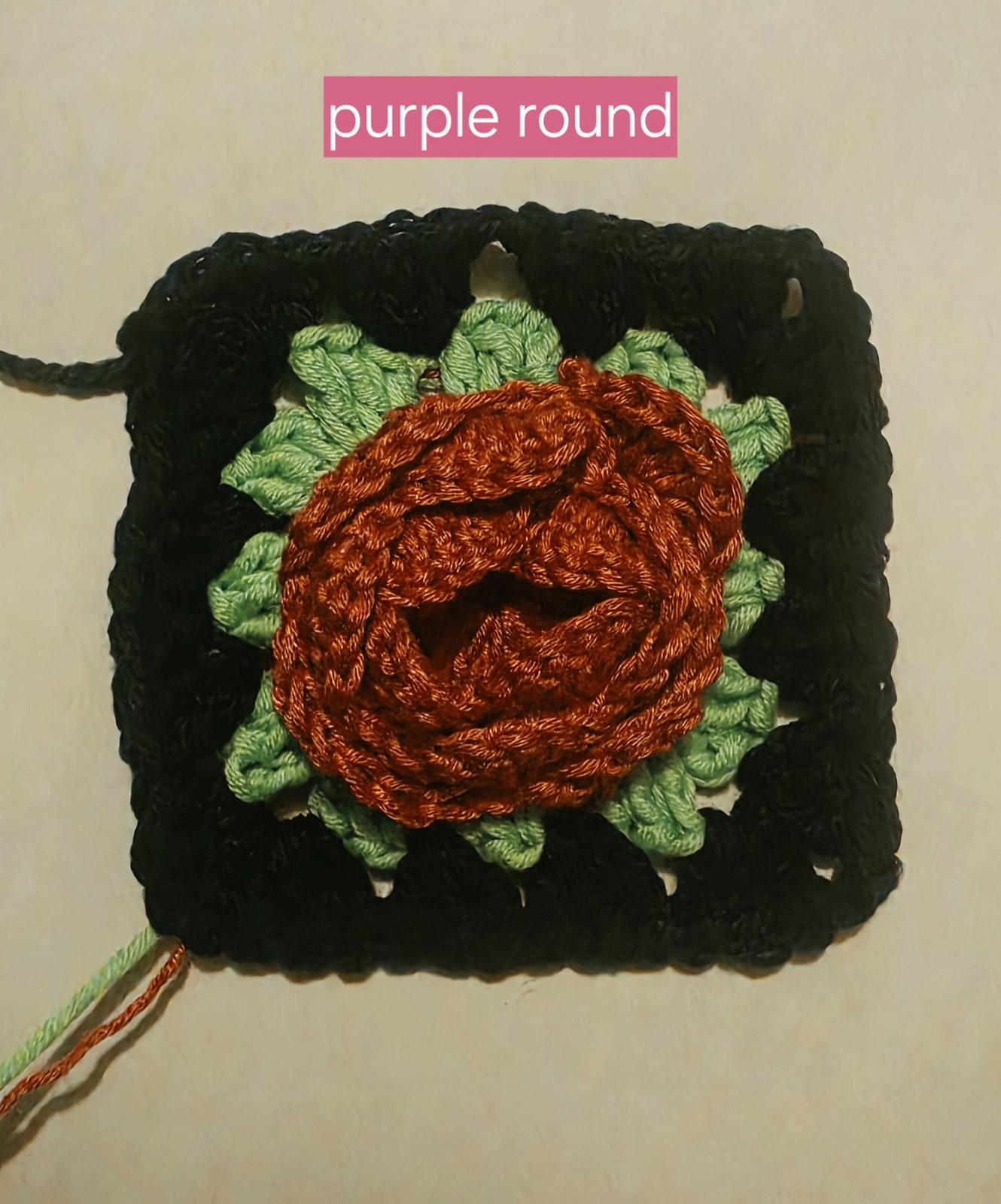 Rose Granny Square Bucket Hat