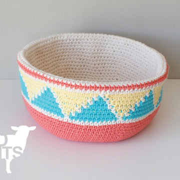 Convertible Triangle Color Blocked Bowl (2015003)