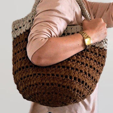 Crochet Tote Market Beach Bag Pattern