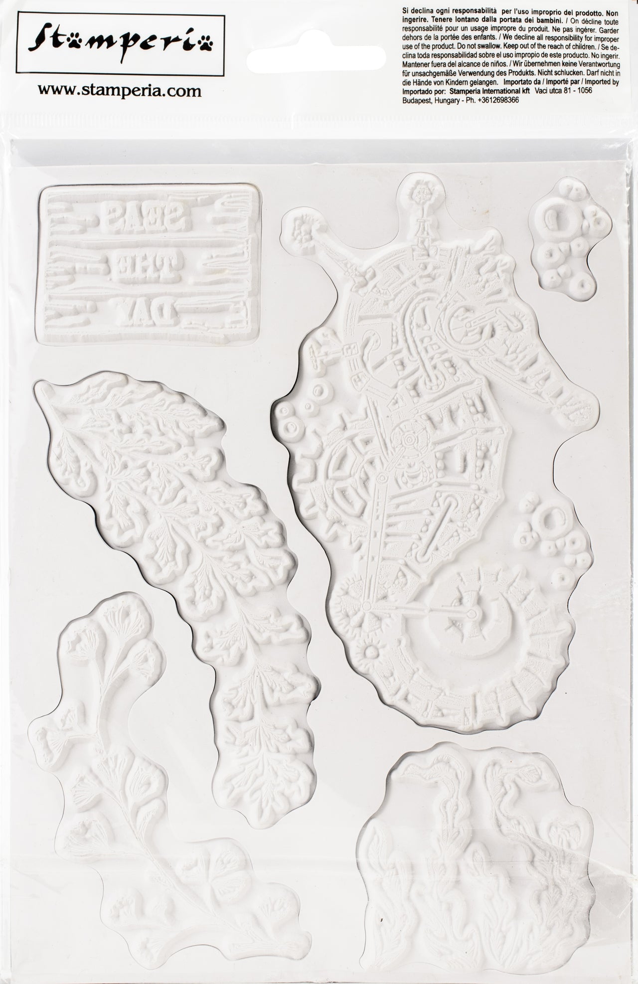 Stamperia Intl Stamperia Cling Stamp 5.90"X7.87" - Seahorse