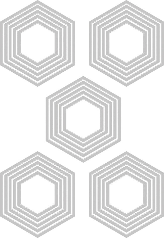 Sizzix Thinlits Dies By Tim Holtz - Stacked Tiles, Hexagons