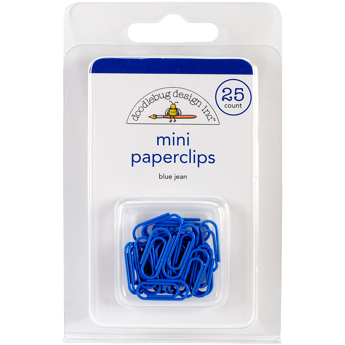 Doodlebug Mini Paperclips 25/Pkg - Blue Jean