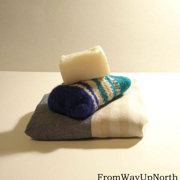 Blue Lagoon Felted Soap Saver