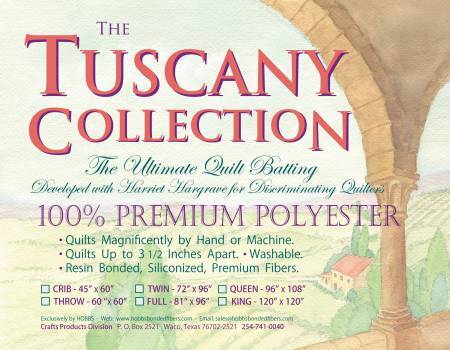 Hobbs Batting Tuscany Polyester 72in x 96in Twin