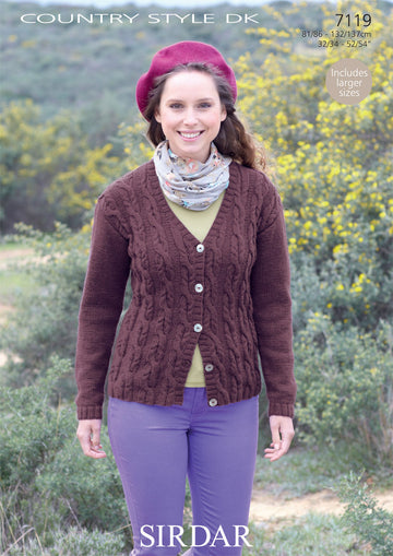 Cardigan in Sirdar Country Style DK - 7119 - Downloadable PDF