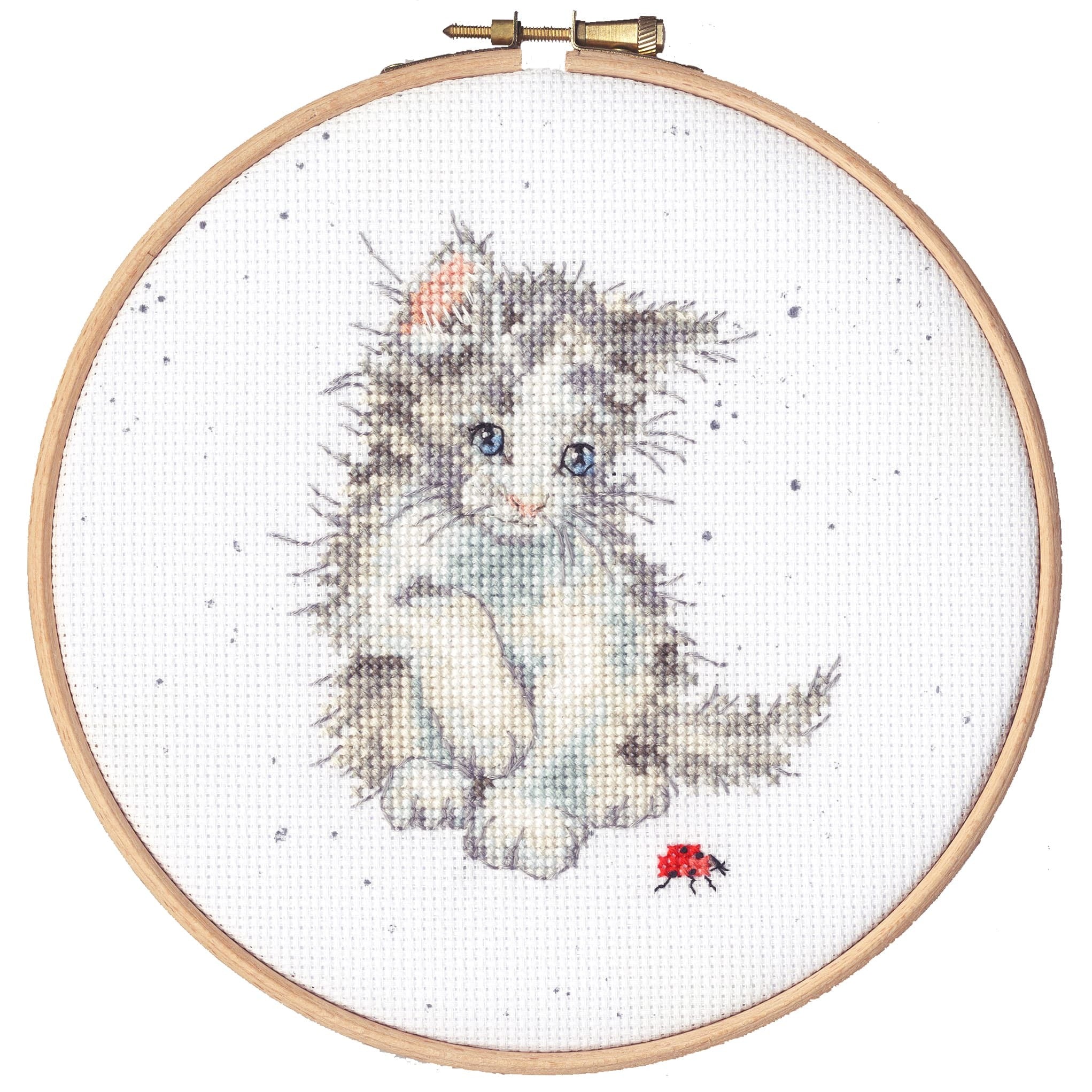 Bothy Threads Ladybird Cross Stitch Kit - 15cm circle