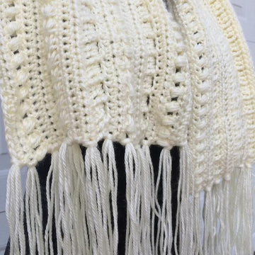 Peach Willow Tassel Scarf
