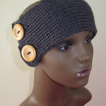 2 Button All Rib Headband