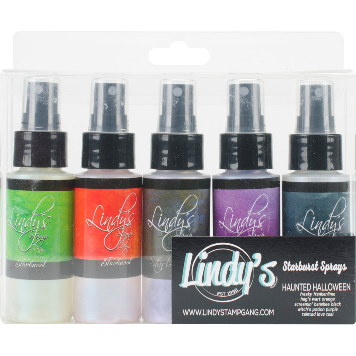 Lindy's Stamp Gang Starburst Sprays 2oz 5/Pkg - Haunted Halloween