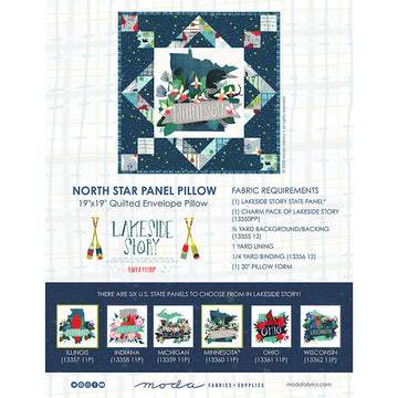 Moda Fabrics North Star Panel Pillow - Downloadable PDF