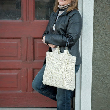 Cabled Zig Zag Bag