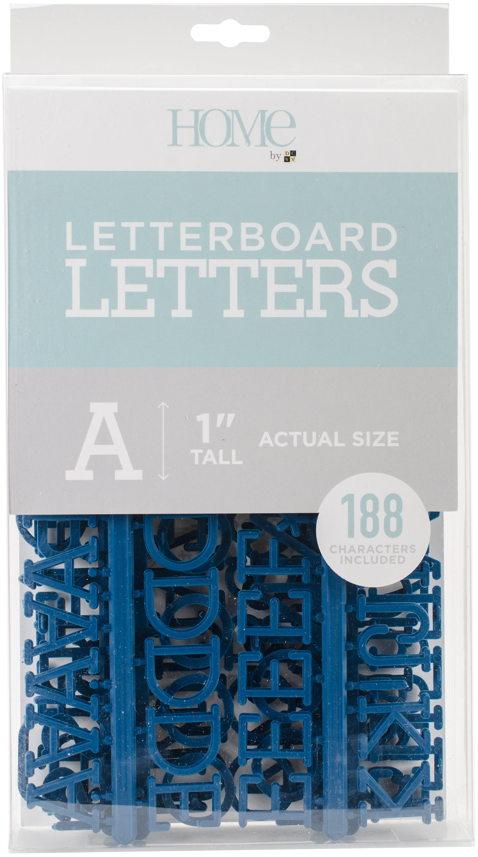 American Crafts DCWV Letterboard Letters & Characters 1" 188/Pkg - Navy