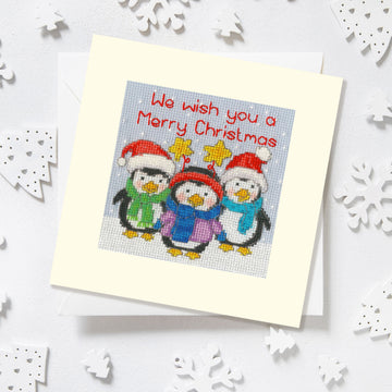 Bothy Threads Penguin Pals Cross Stitch Kit - 10 x 10cm