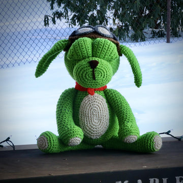 Go Dog Beans Green Dog Amigurumi